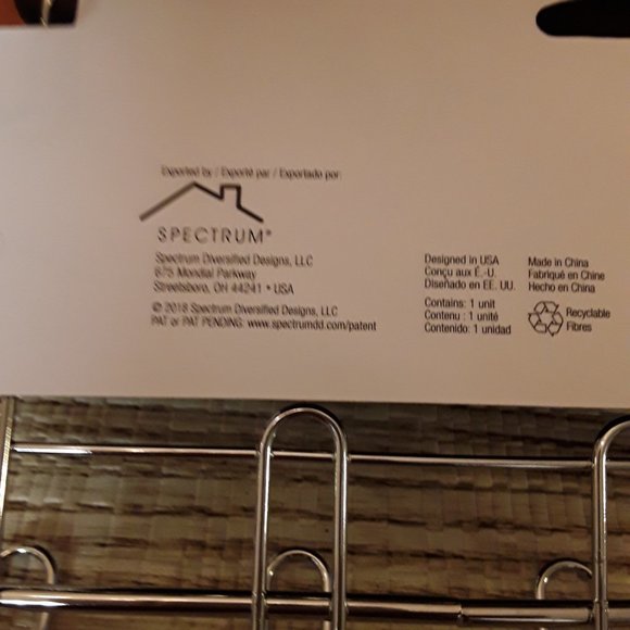 Over Cabinet Door Organizer Bar Spectrum Contempo No Tools Installation NEW - Picture 6 of 6